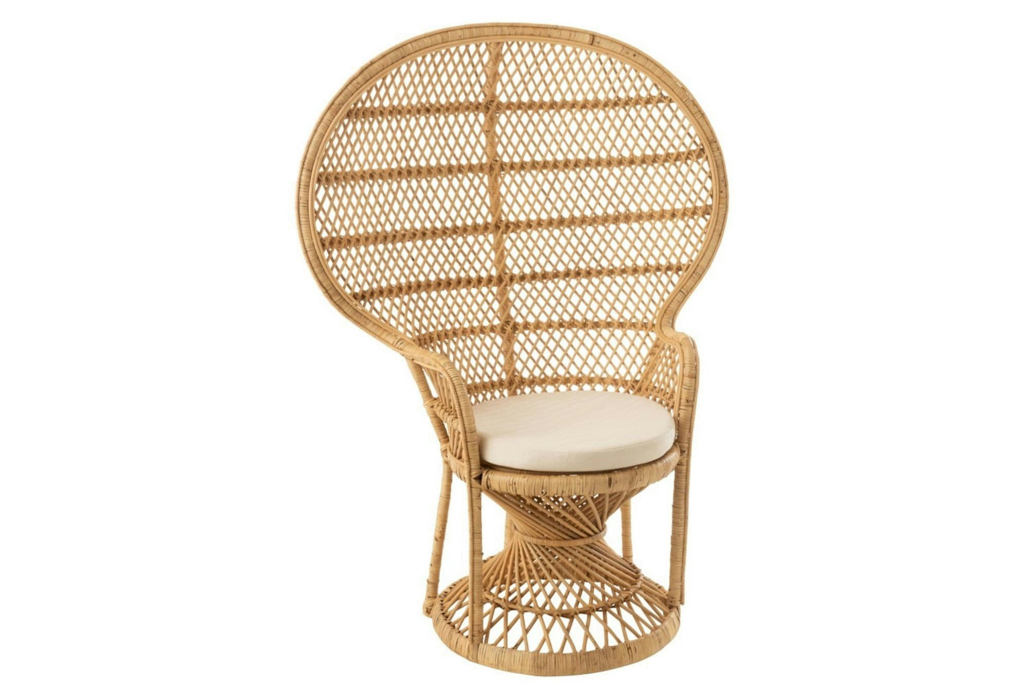 TAHITI - Fauteuil pomare en rotin avec coussin