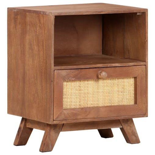 NNEVL Bedside Cabinet 40x30x50 cm Solid Mango Wood