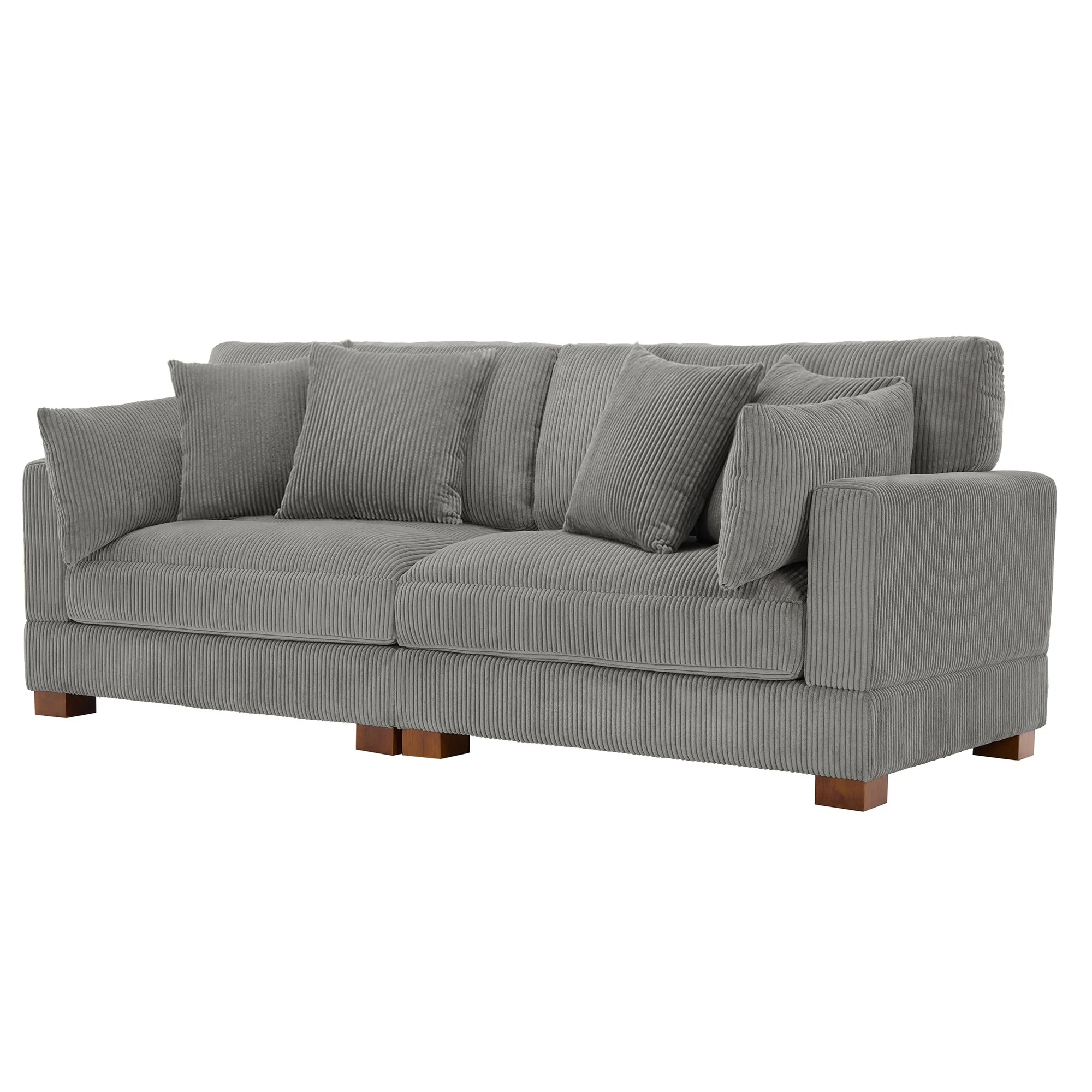 84.5″W Modern Corduroy Couch Modular Sofa