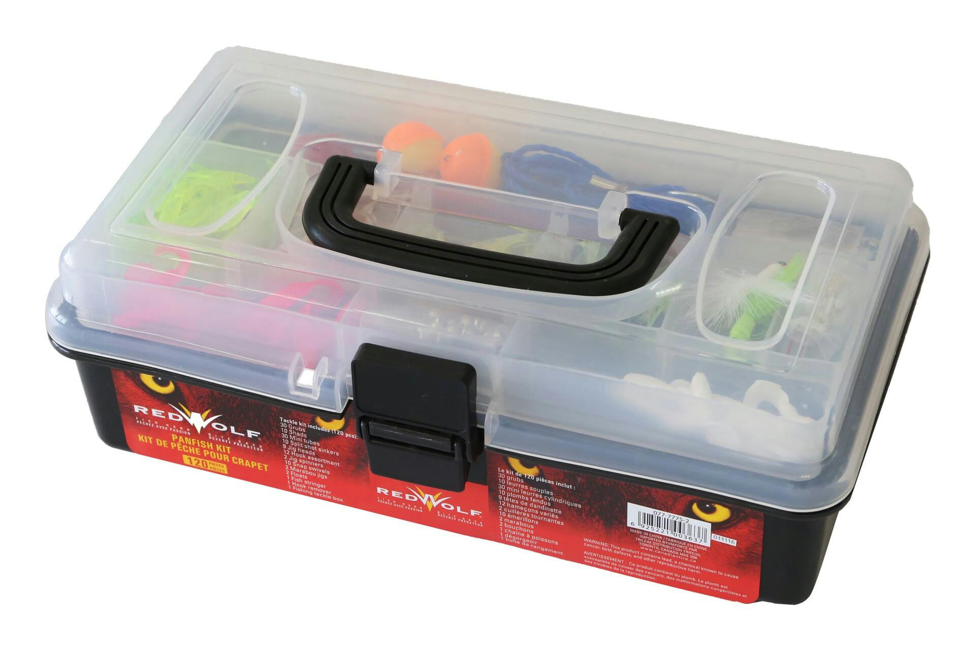 Red Wolf Pan Fish Lure Kit, 120-pc