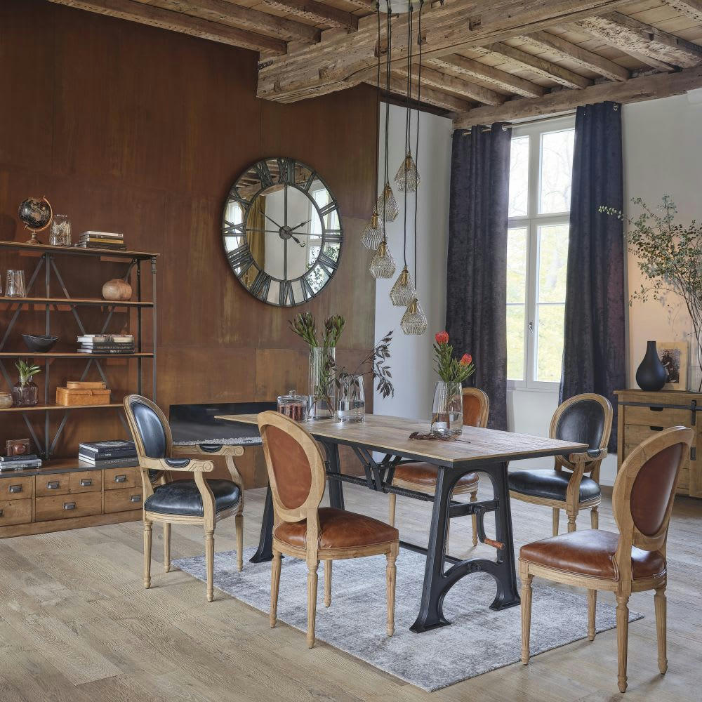 LOISANCE - Globe terrestre carte du monde en manguier noir