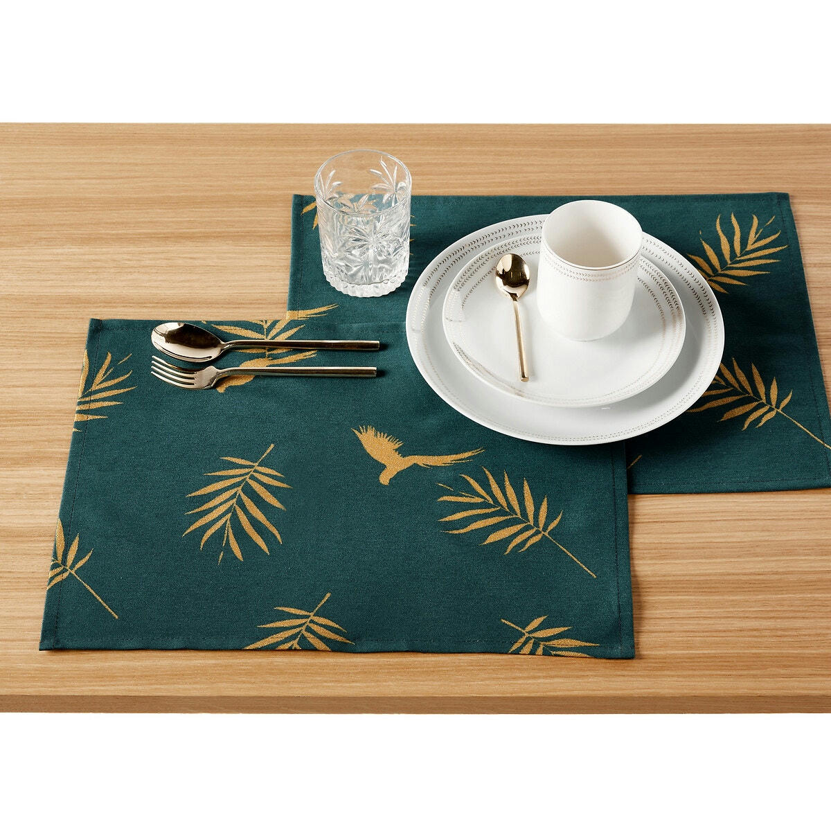 Lot de 2 sets de table anti-tache Cancun