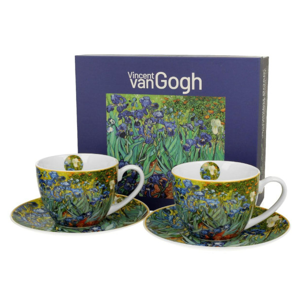 Zestaw 2 filiżanek 250 ml Van Gogh Irises do Kawy Herbaty