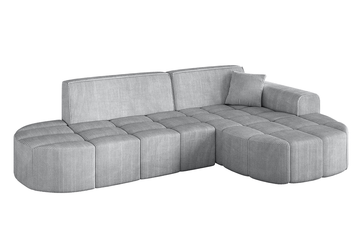 Narożnik prawostronny bez funkcji spania LIVO-L1 - 252x173x79,5 Szary