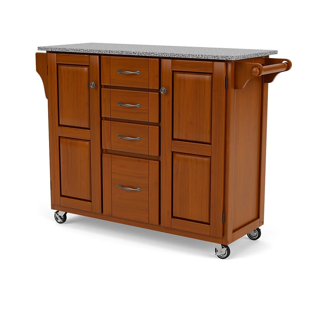 Homestyles Create-A-Cart Brown Wood Kitchen Cart - 48 x 18 x 36