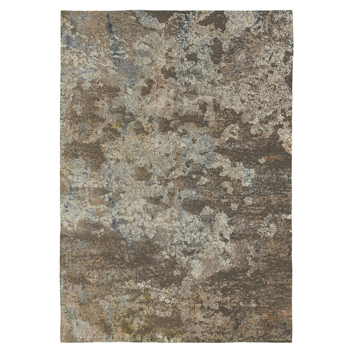 GROOT - Tapis décoratif en coton imprimé contemporaine marron 120x170 cm