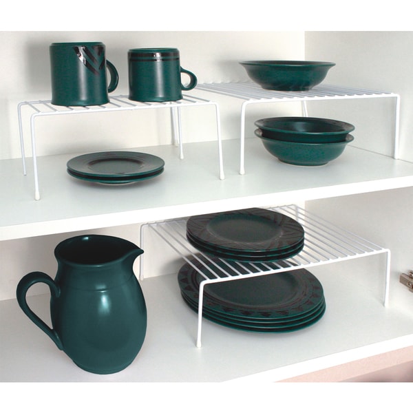 Home Basics White Vinyl Coated Steel 3-piece Cabinet Organizer