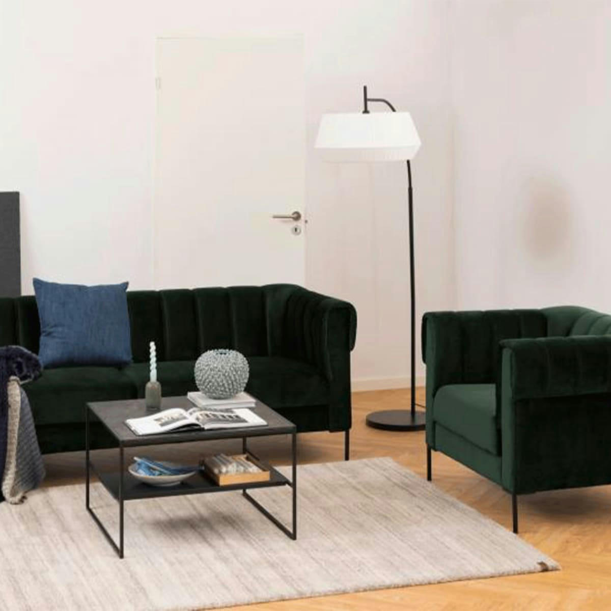 INFINITIX - Table basse design effet marbre et métal noir