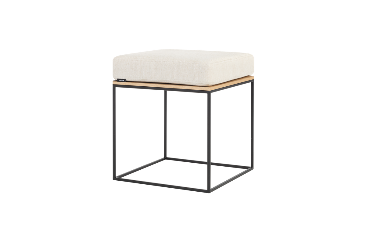 noo.ma FEO Poef - Oak / Creme Beige