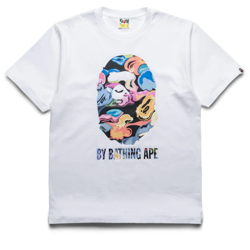 A Bathing Ape Art Camo By Bathing Ape Tee - White