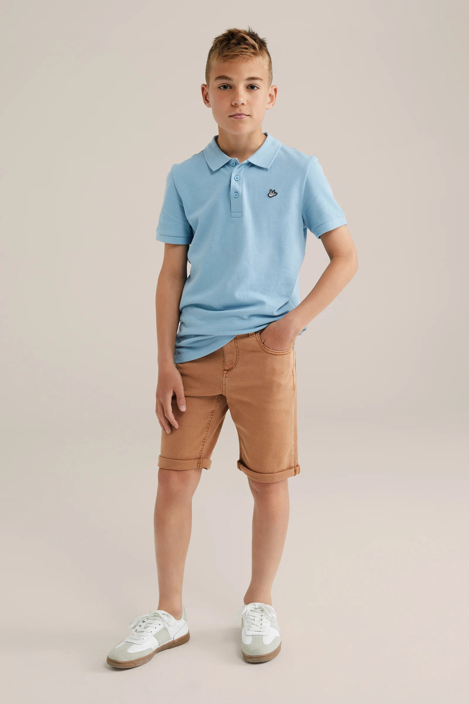 Jongens regular fit denim short