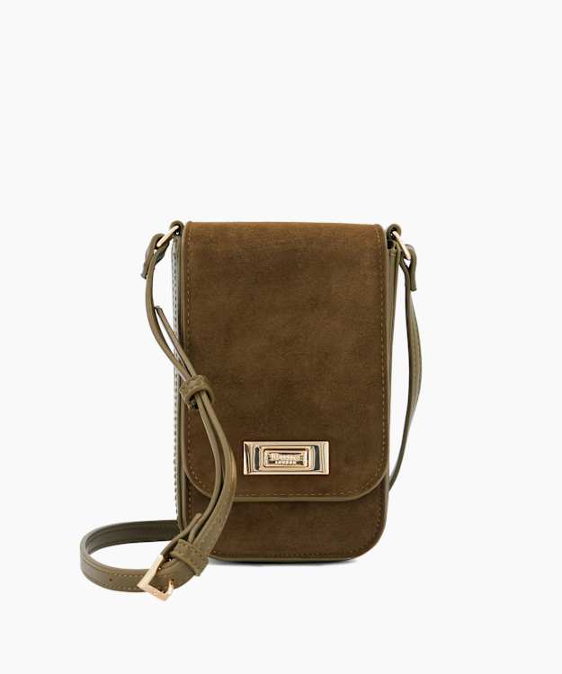 Dinkydiscreet Khaki - Suede Cross-Body Bag