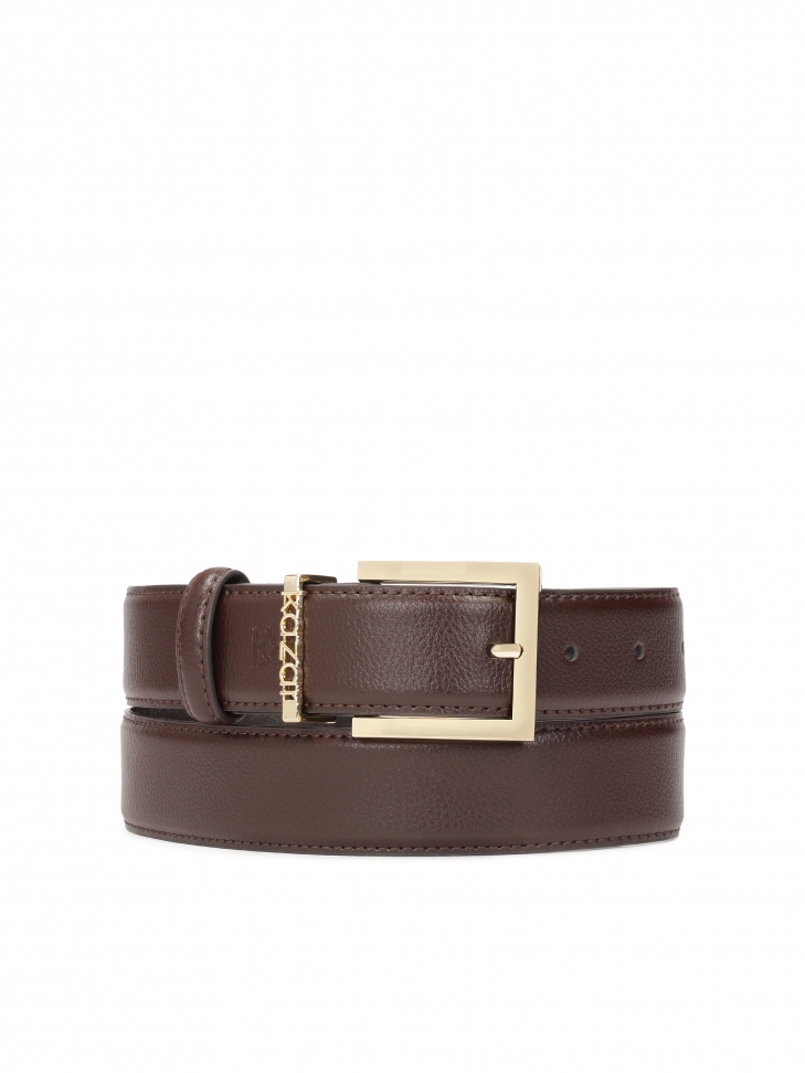 Women's leather belt in brown color