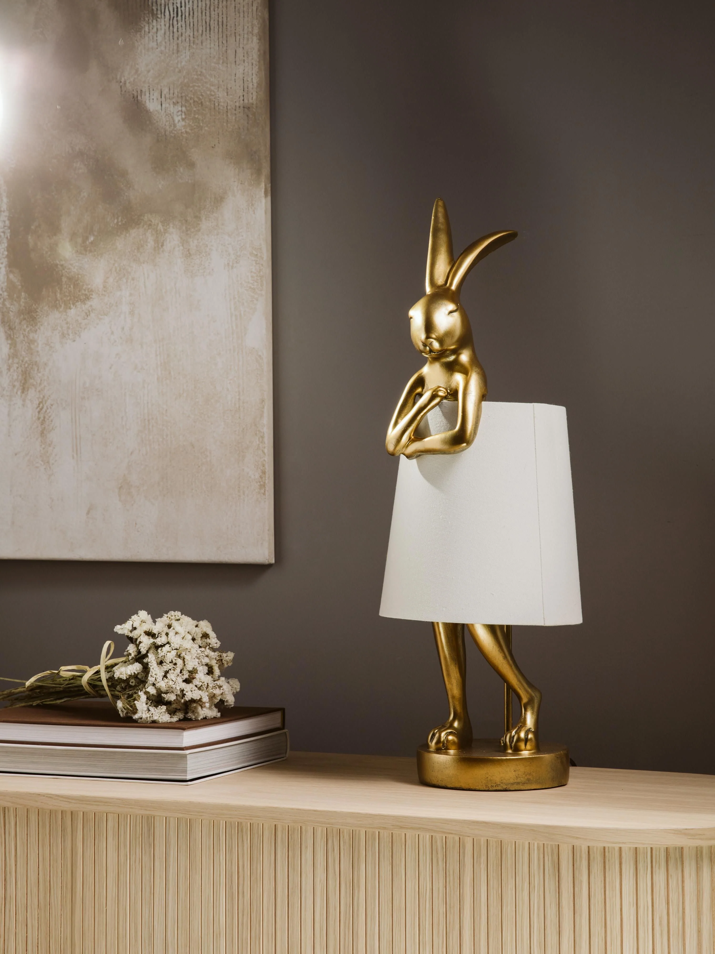 Große Design Tischlampe Rabbit
