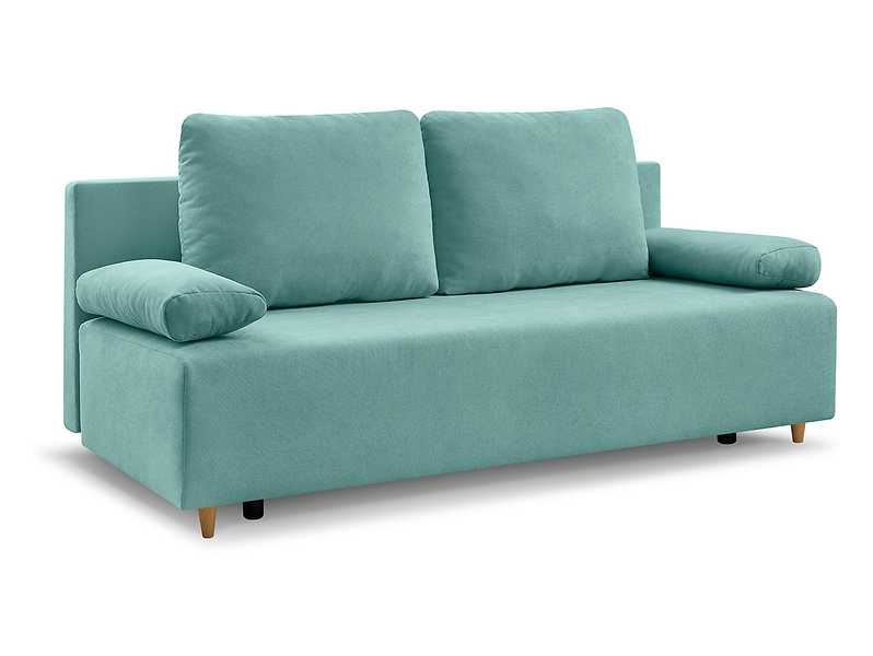 Sofa trzyosobowa Sun z funkcją spania i pojemnikiem miętowa