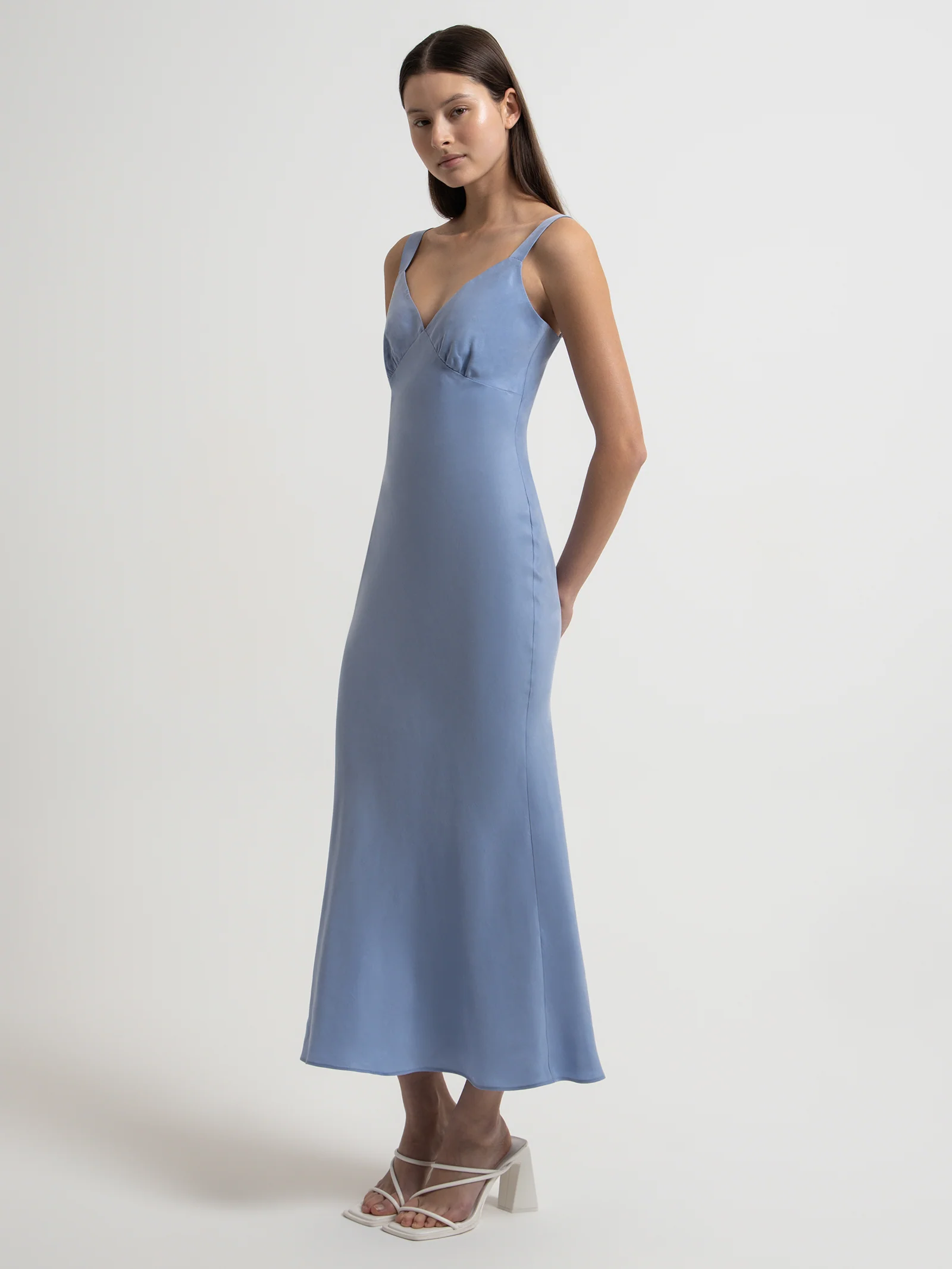 Roni Cupro Slip Dress
