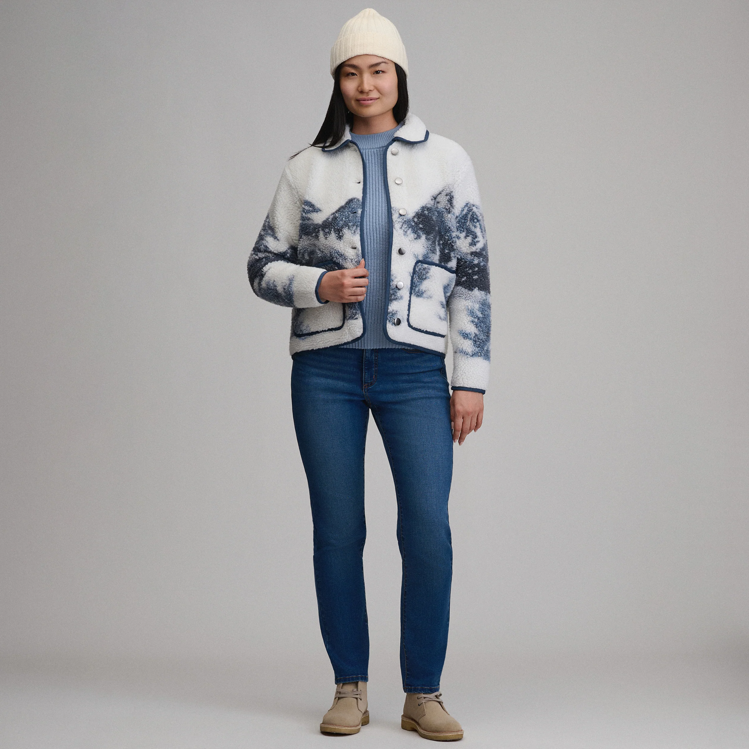 Women's Printed Fleece Jacket