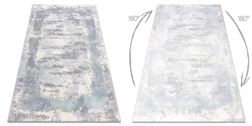 Dywan CORE A004 Ramka, Przecierany - Strukturalny, dwa poziomy 80x150 cm
