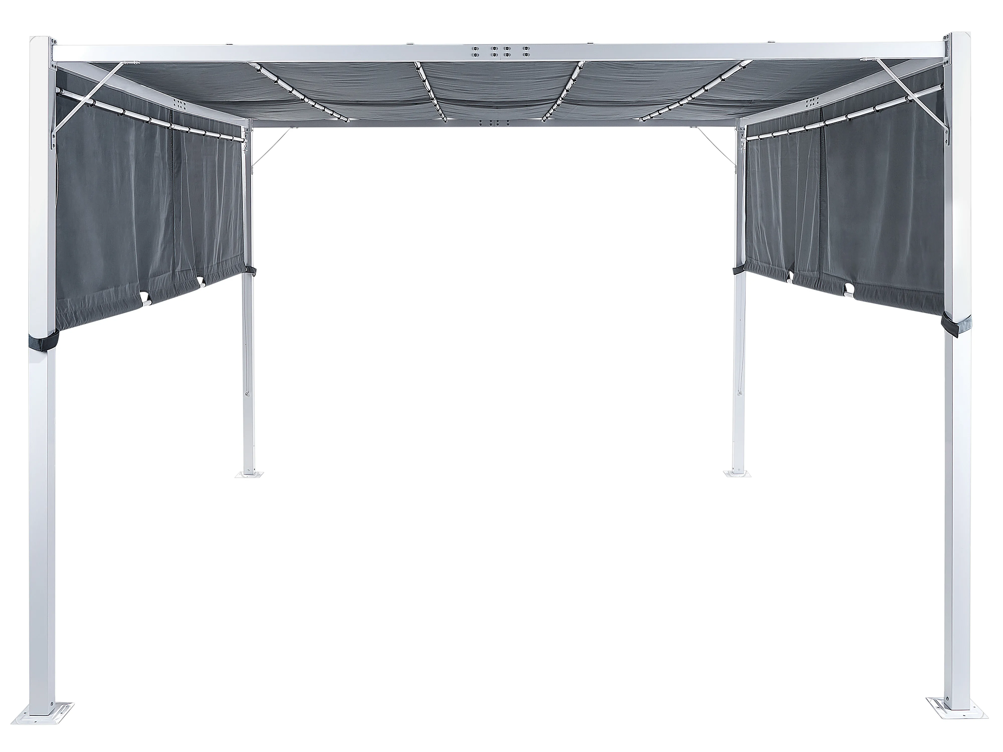 Gazebo LED PARGA Metal 310 cm 310 cm Grey