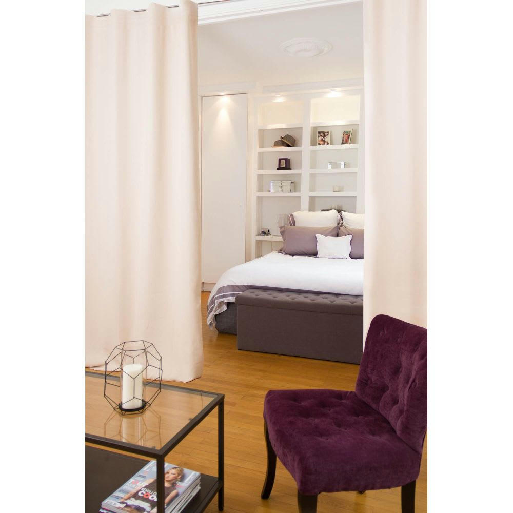 - Rideau séparateur pièce phonique thermique occultant beige 140 x 250