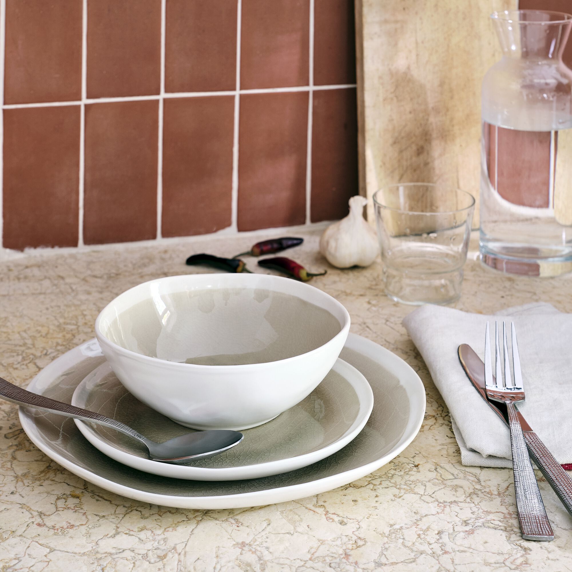 LEZARDI - Coupelle en grès D17cm - beige alpilles