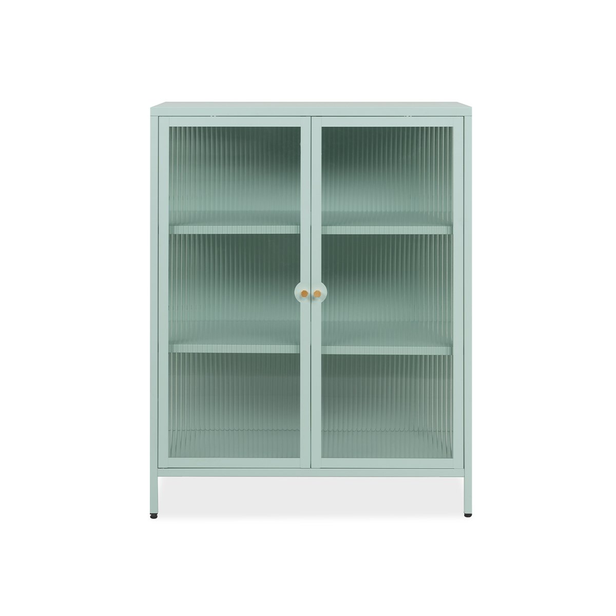 Calicosy - Opbergkast Milton - 80 cm - Glas en metaal