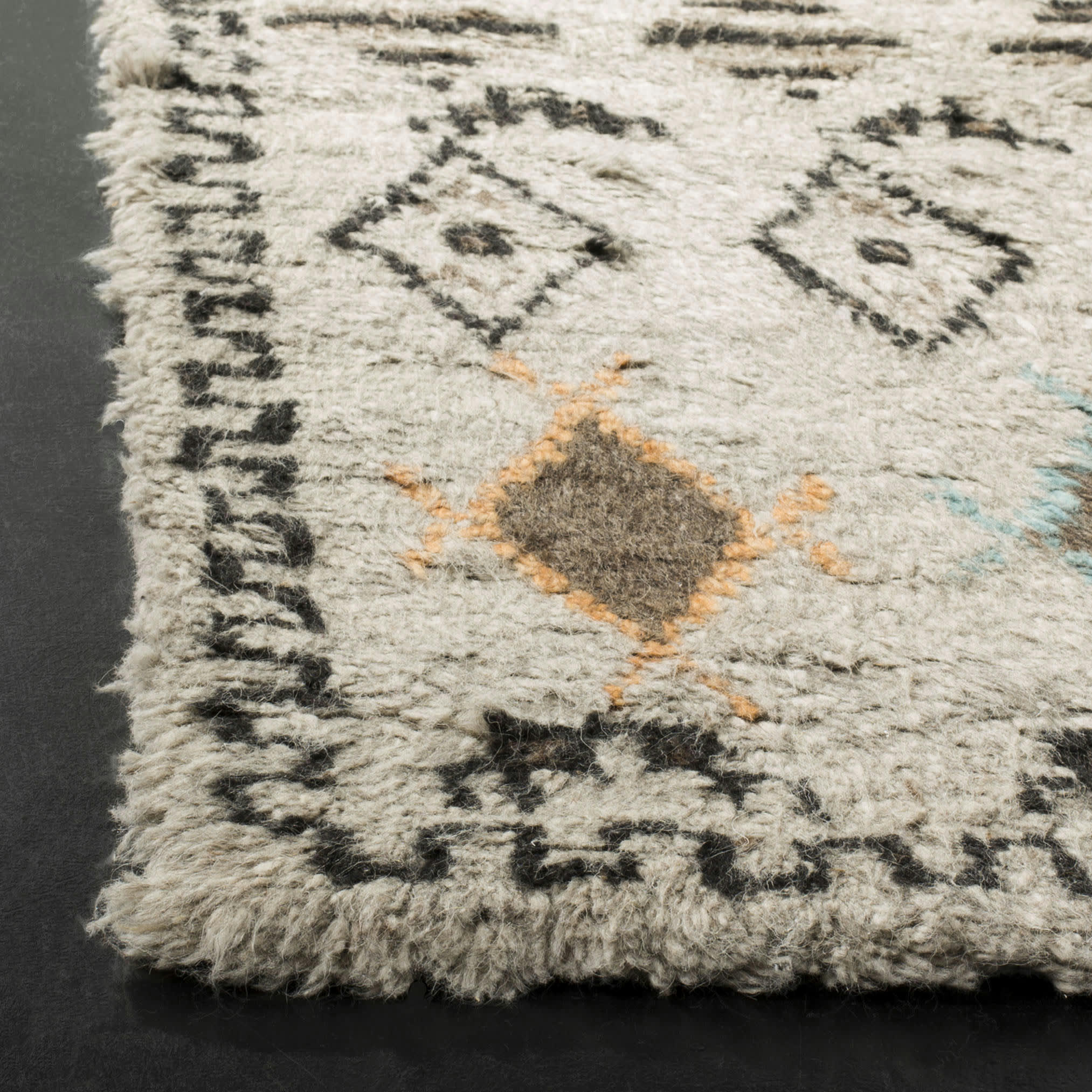 KENYA - Tapis de salon interieur en beige & multicolore, 152 x 244 cm