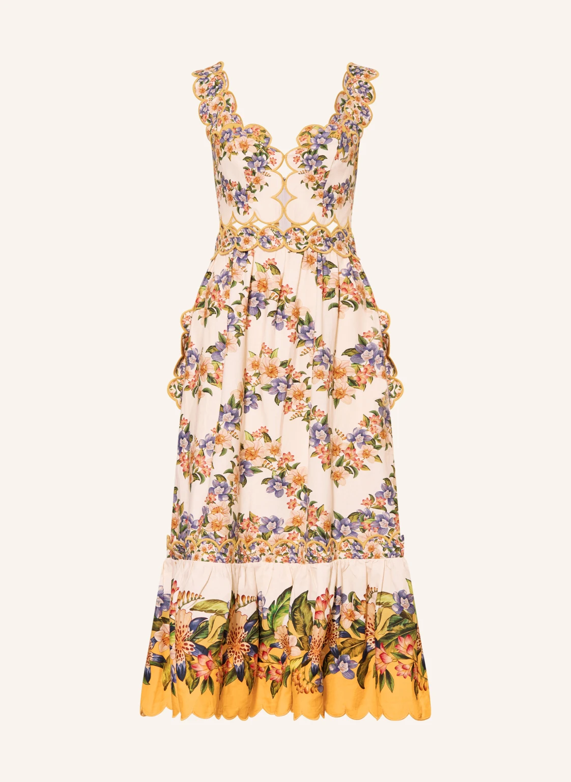 FARM RIO Kleid mit Leinen und Cut-outs