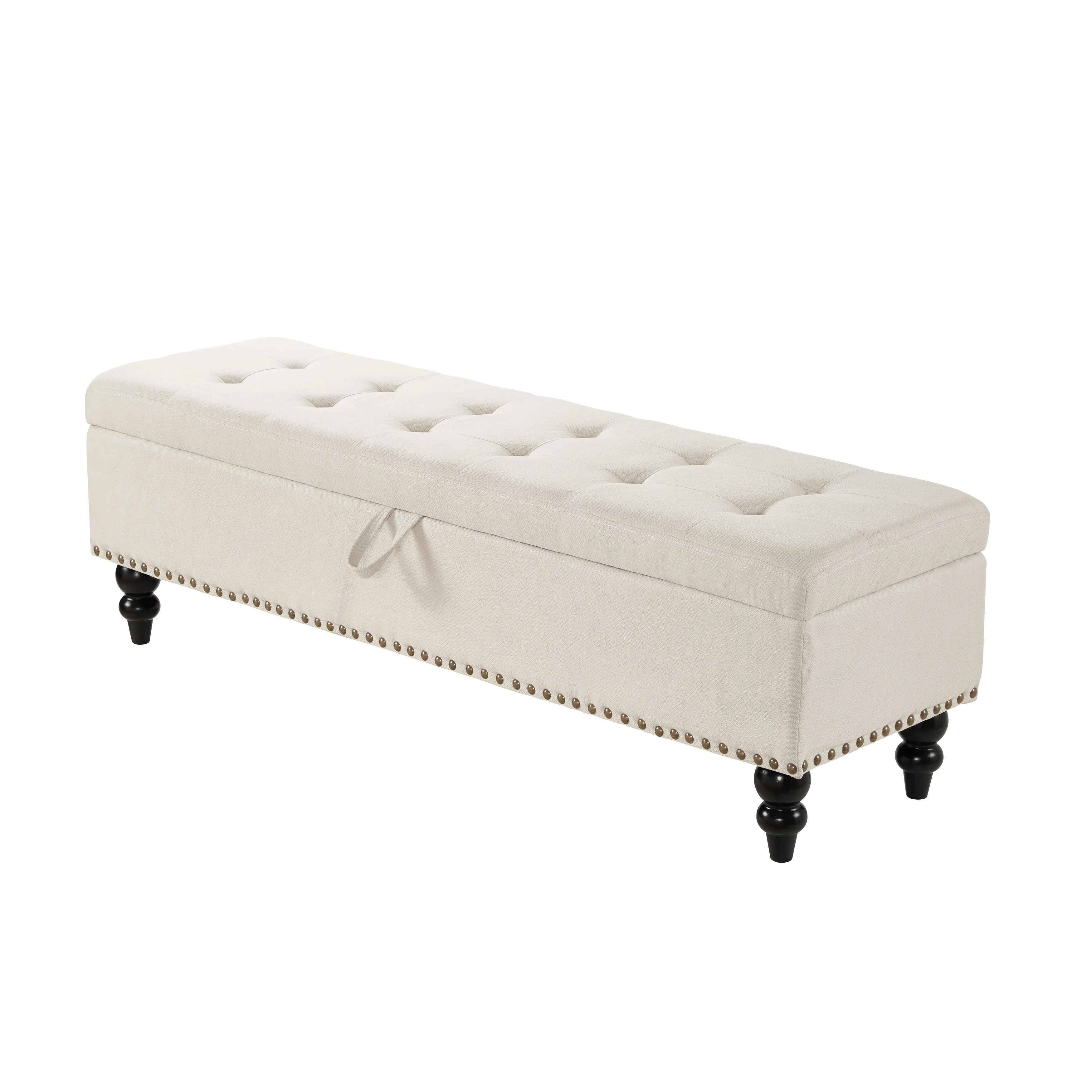 59 Bed Bench Ottoman with Storage Fabric