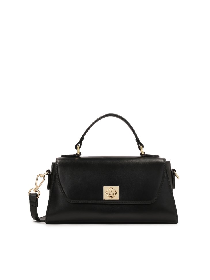 Elegant black handbag with handle