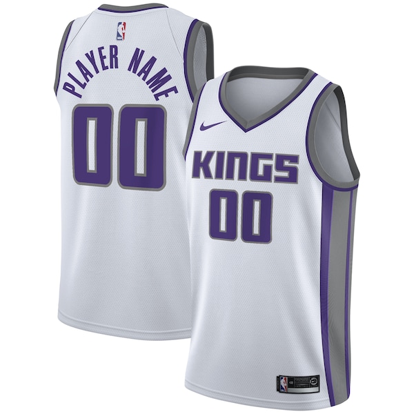 Sacramento Kings Nike 2020/21 Swingman Custom Jersey - Association Edition - White