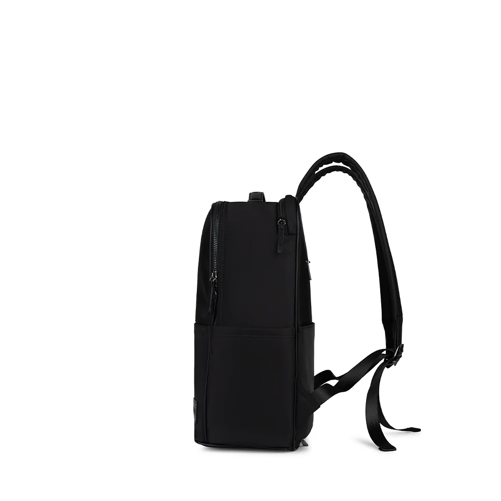 The Hudson – Black Recycled Nylon Backpack