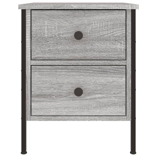 NNEVL Bedside Cabinets 2 pcs Grey Sonoma 40x42x50 cm Engineered Wood