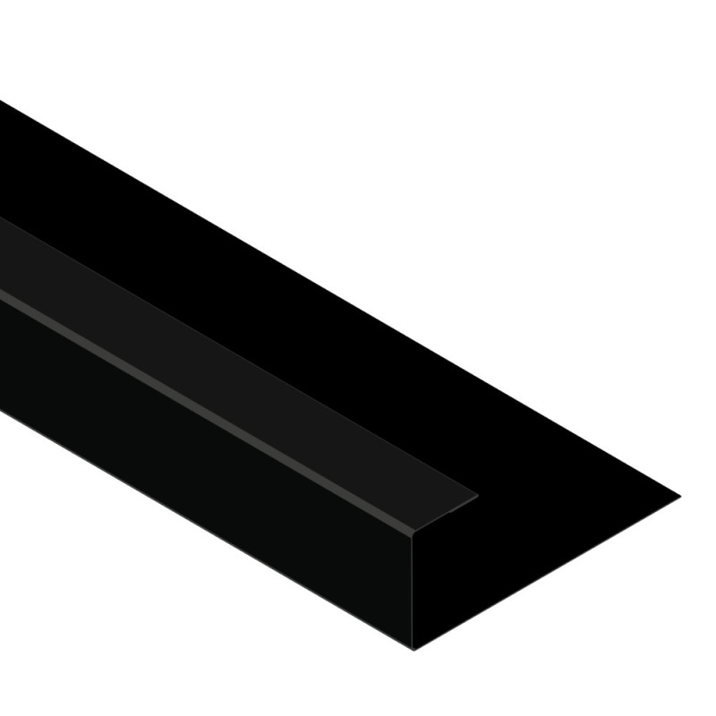 Profilé en U XS20 pour lambris extérieur en acier noir mat 2,2 m 2 pièces MY METAL FACTORY