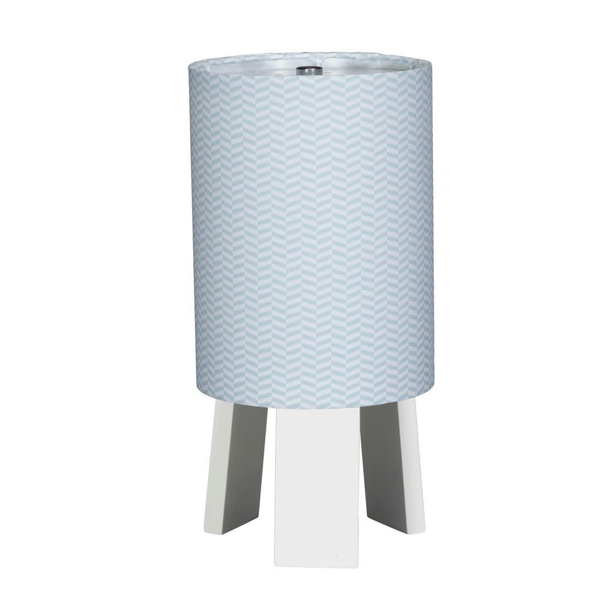 LAZARE - Lampe de chevet avec pied en coton Bleu