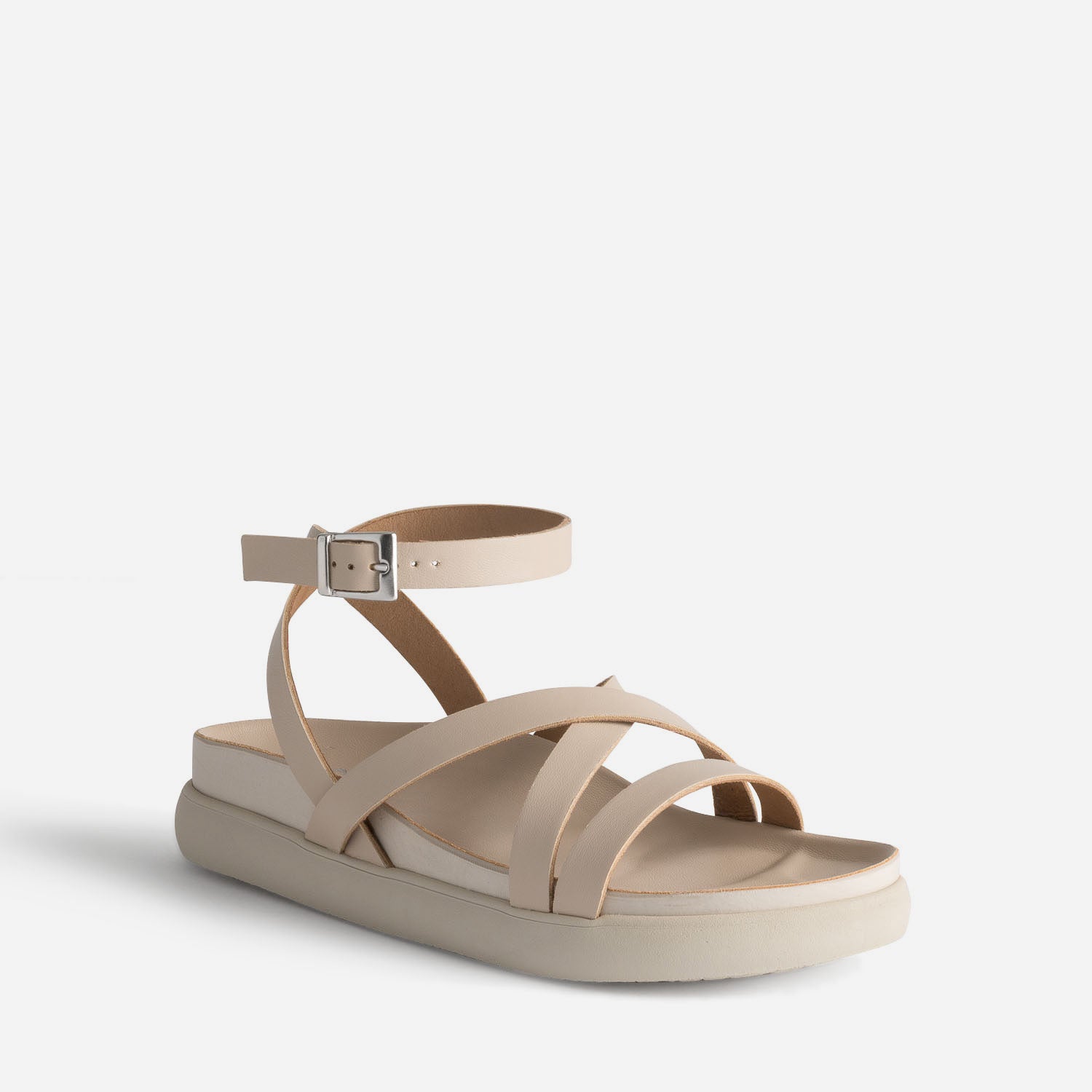 Sandale TEXTO beige à bride croisée cheville