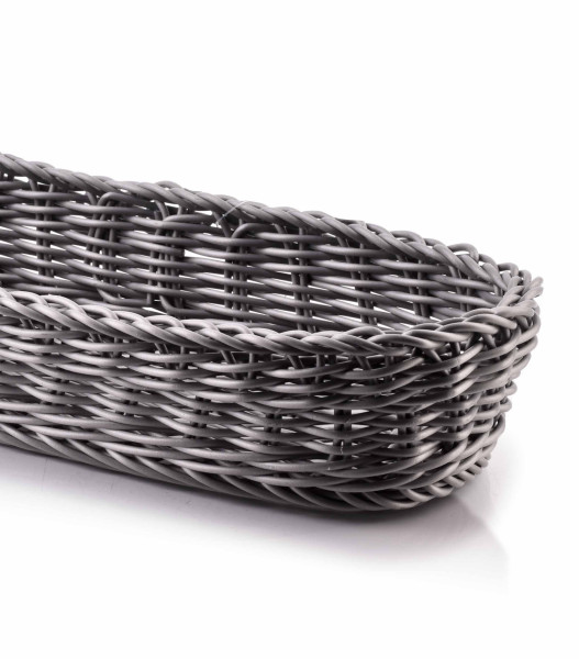 SINO Koszyk 27,5x11x5cm szary polirattan