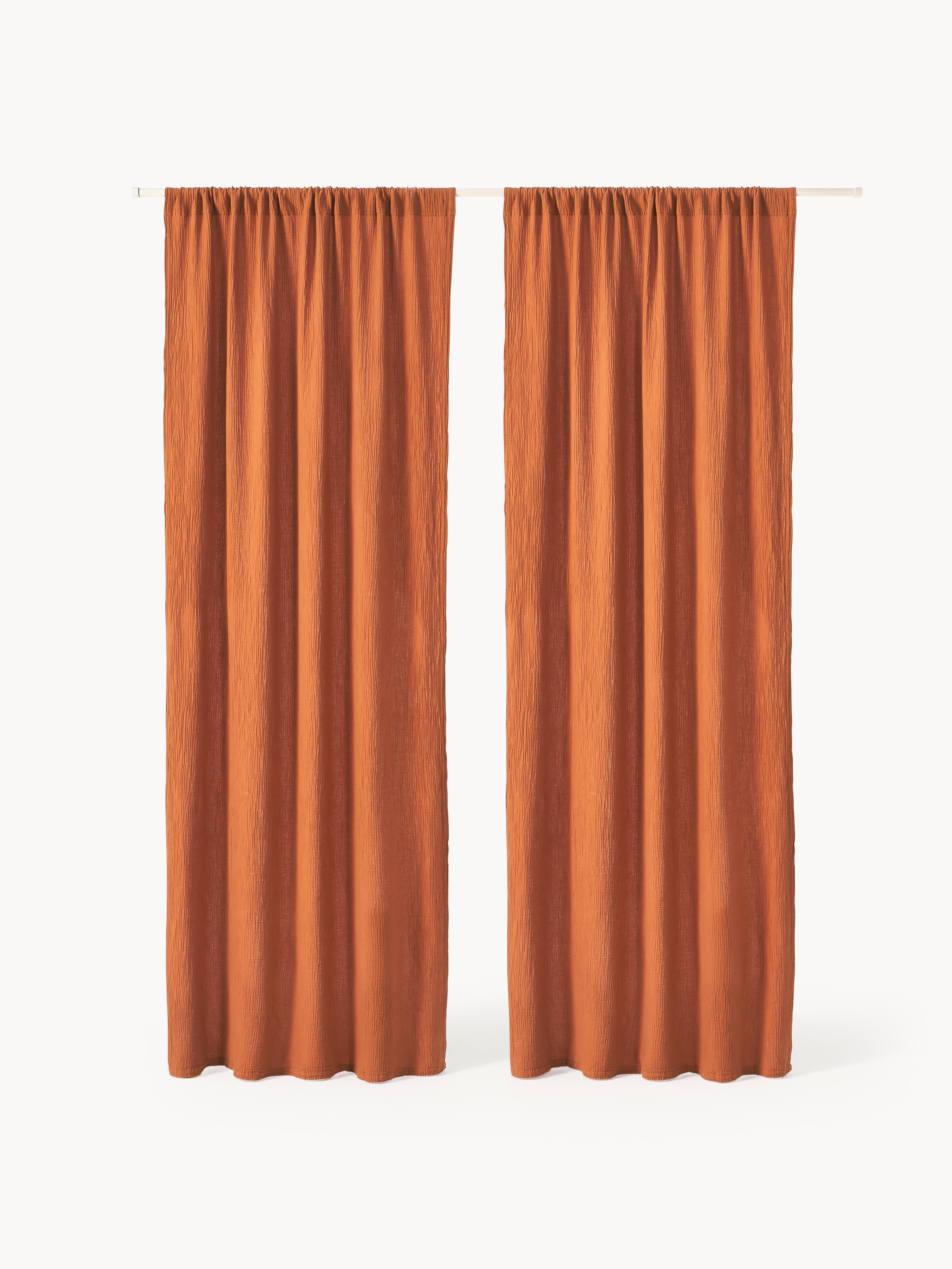 Transparente Musselin-Vorhänge Malvina mit Tunnel, 2er-Set