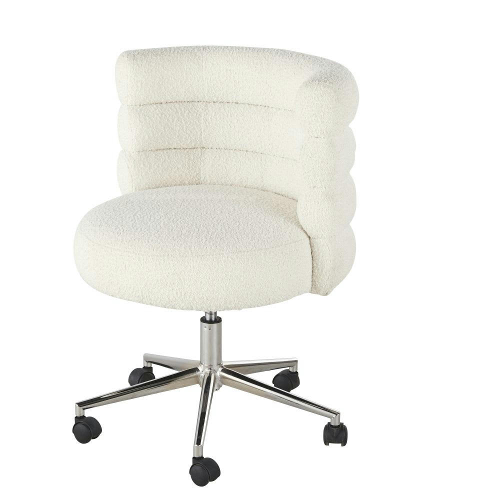 Newbury Business - Chaise de bureau professionnelle en polyester recyclé à bouclettes écrues