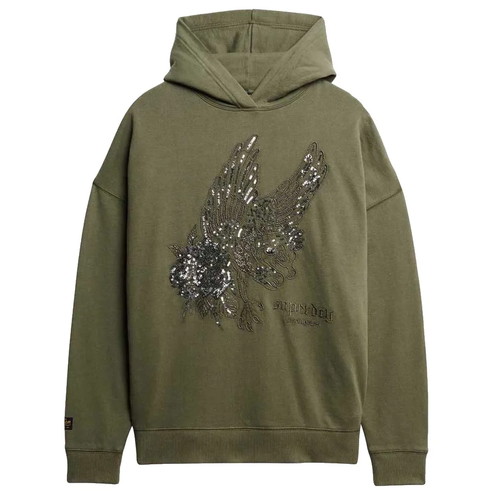 Superdry Tattoo Embellish Oversize hoodie