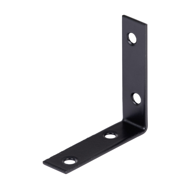 Equerre de chaise en acier noire 60 x 60 x 16 mm ALBERTS