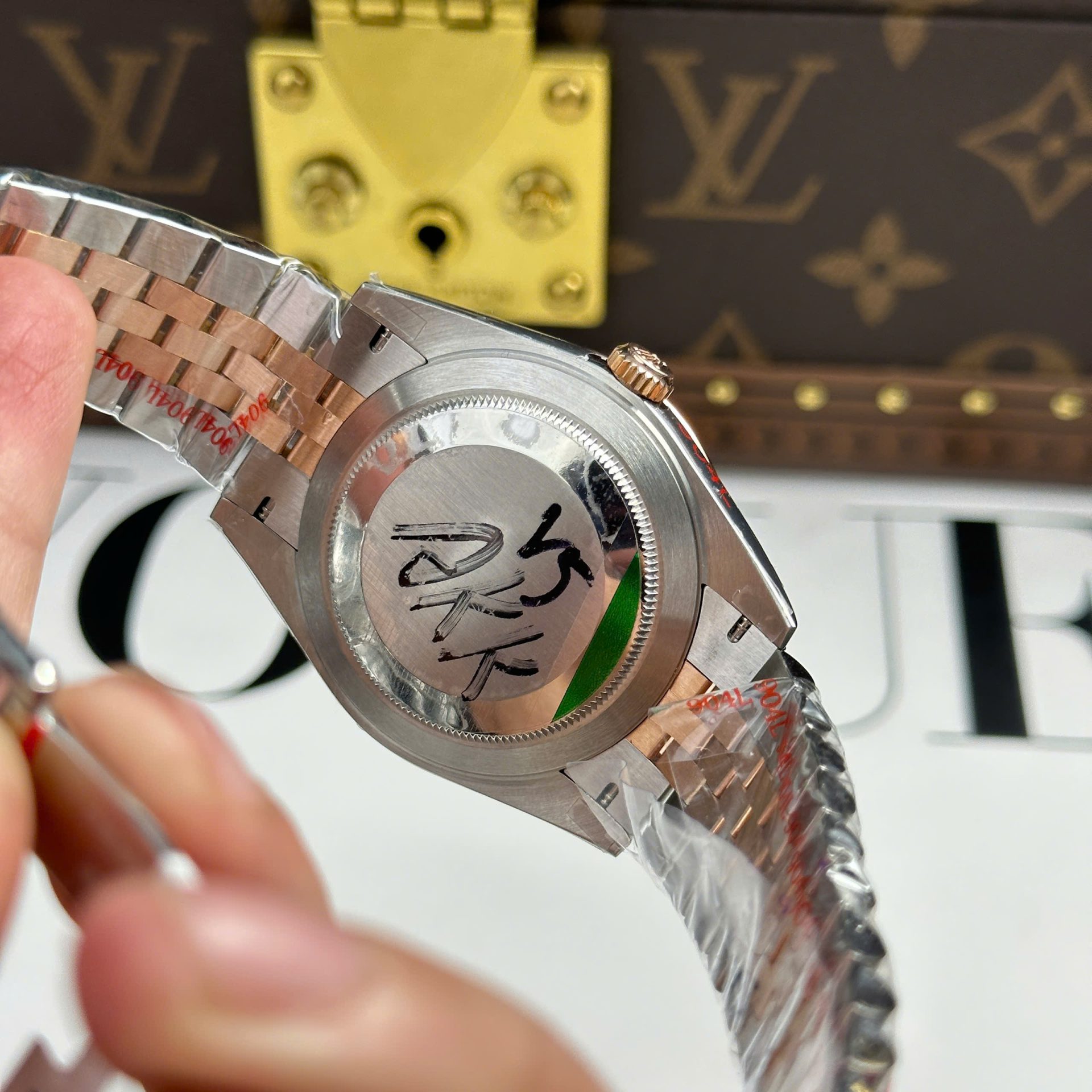 Rolex Datejust 126331 SS/RG Plated Chocolate Dial CZ Diamonds 41mm Jub Super Clone