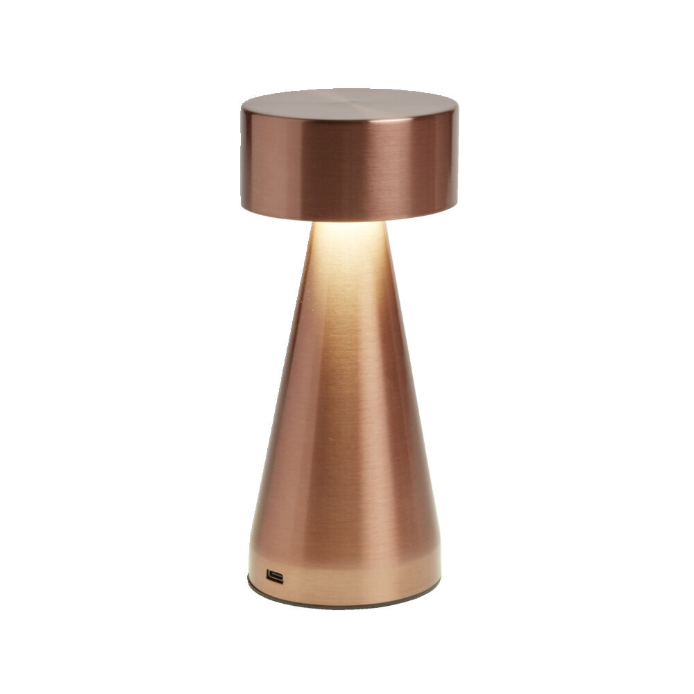 Lampe de table Squari USB tactile orange Ø9,5xH22,5cm