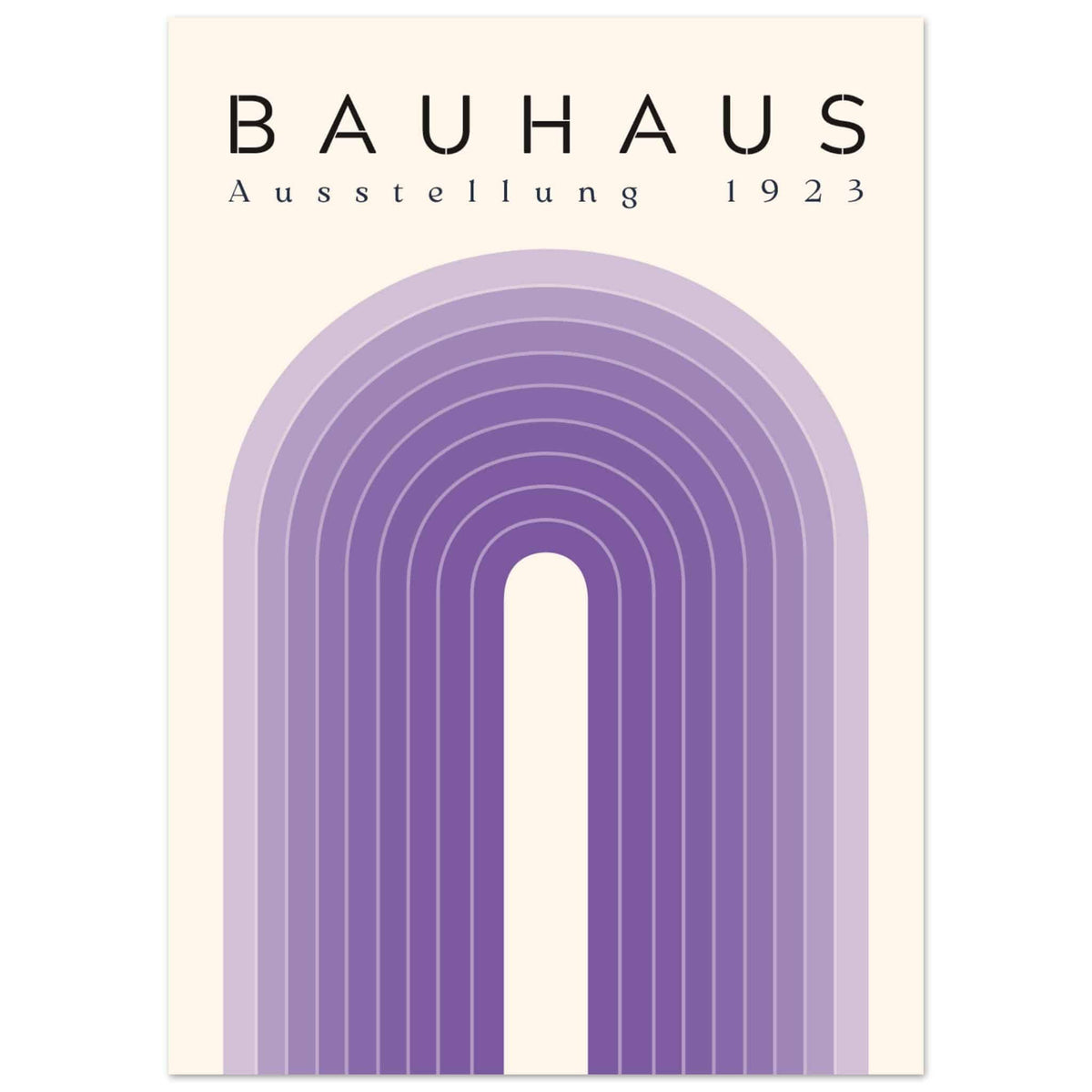 Artfulprints Poster Bauhaus - Purple rainbow  - 50x70 cm - Paars