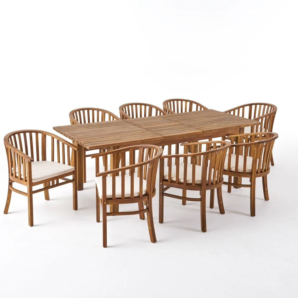 Alondra Acacia Wood Dining Set by Christopher Knight Home