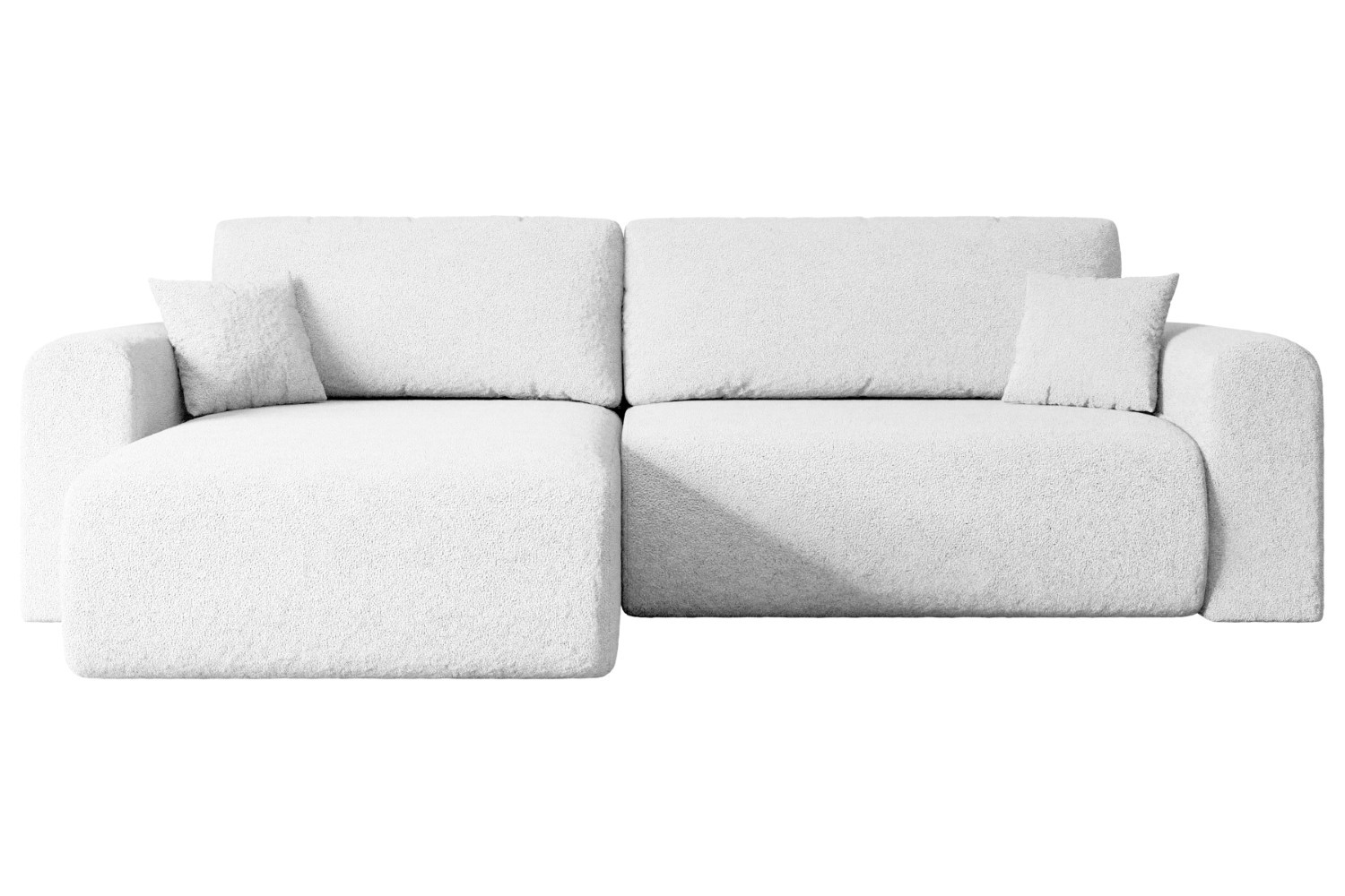 Narożnik z funkcją spania i pojemnikiem ORRO-L - 272x145x83cm Biały