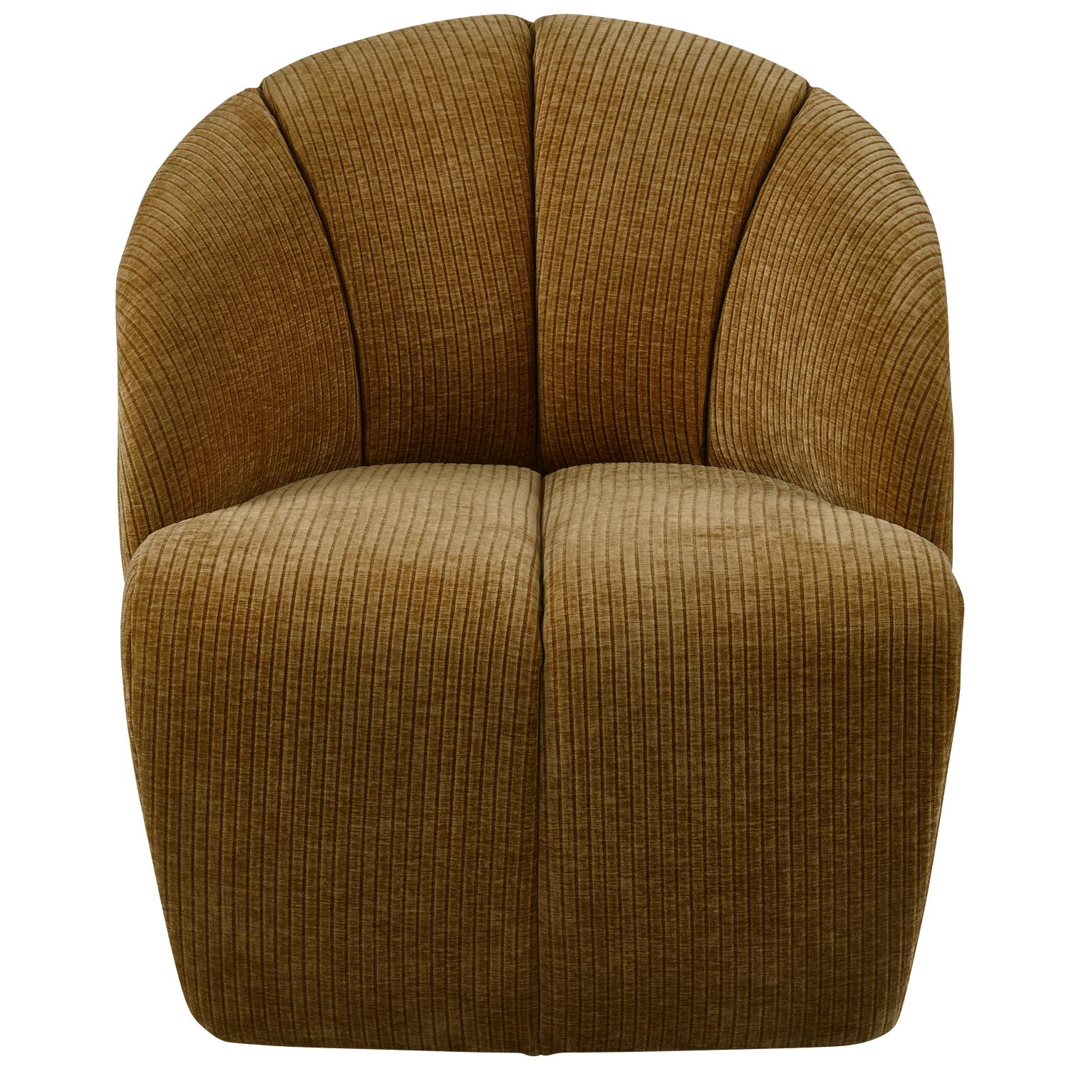 WOOOD draaifauteuil Mojo - Ribstof - Honing Geel - 75x68x77