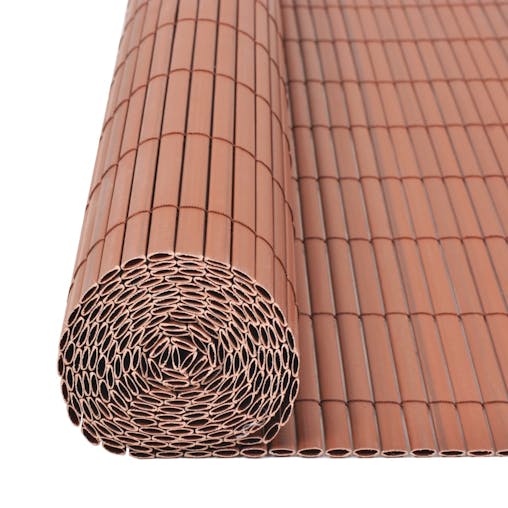 NNEVL Double-Sided Garden Fence PVC 90x300 cm Brown