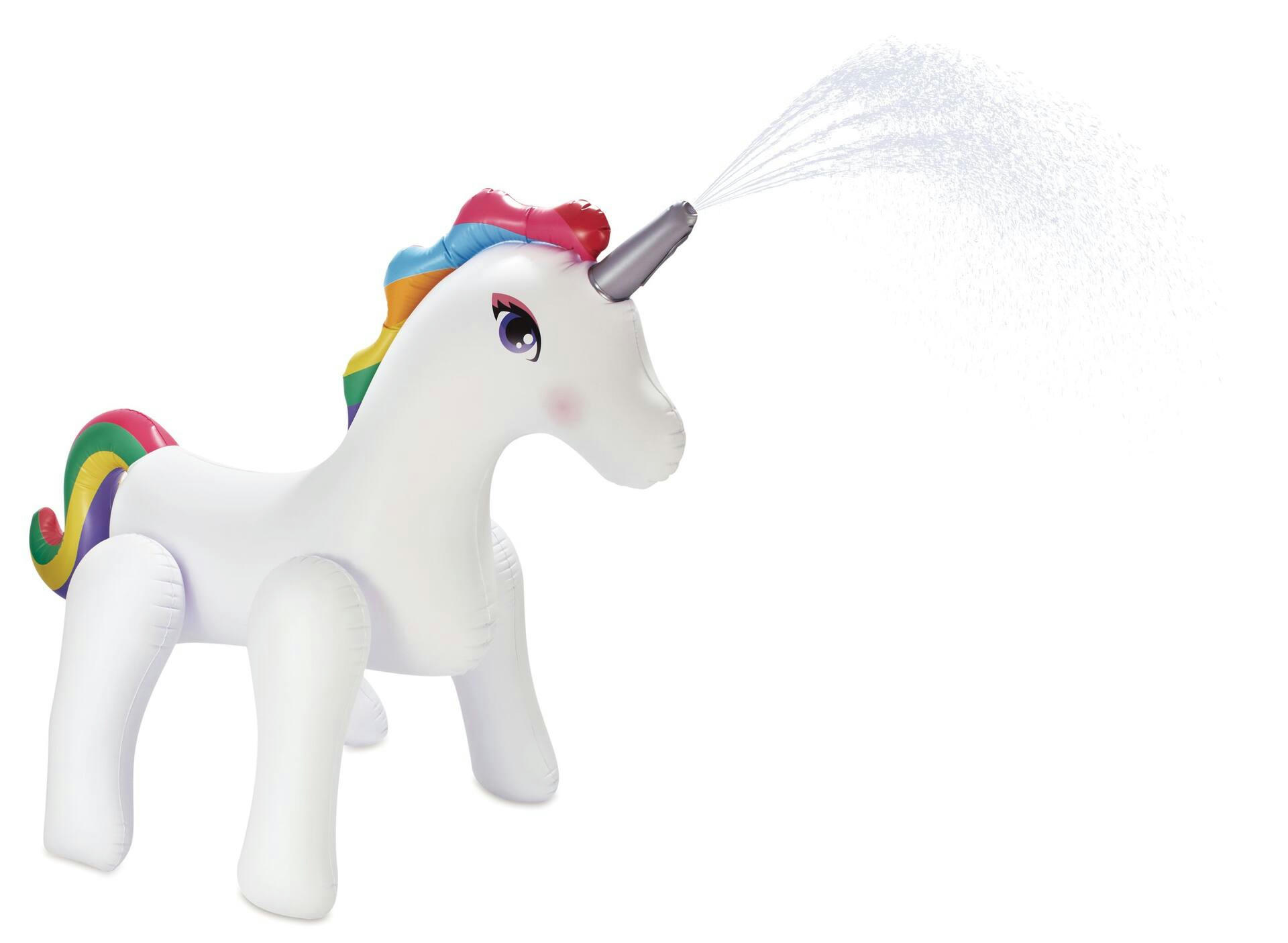 Poly Group Inflatable Giant Unicorn Sprinkler, Kids' Outdoor Summer Water Toy, Age 5+