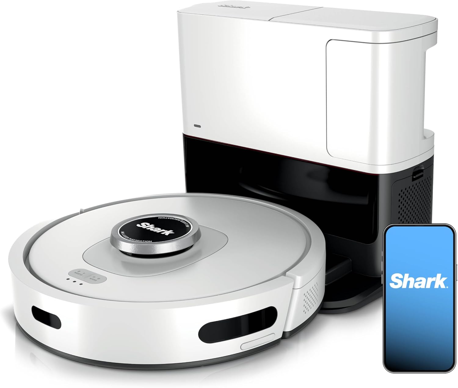 Shark AI Ultra Voice Control Robot Vacuum with Matrix Clean Navigation, Home Mapping, 60-Day Capacity, XL Self-Empty Base for Homes with Pets, Carpet & Hard Floors, Cool Grey, AV2511AE